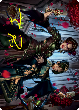 Image of Falkenrath Celebrants 2 Art Card (Gold-Stamped Signature) [Innistrad: Crimson Vow Art Series]