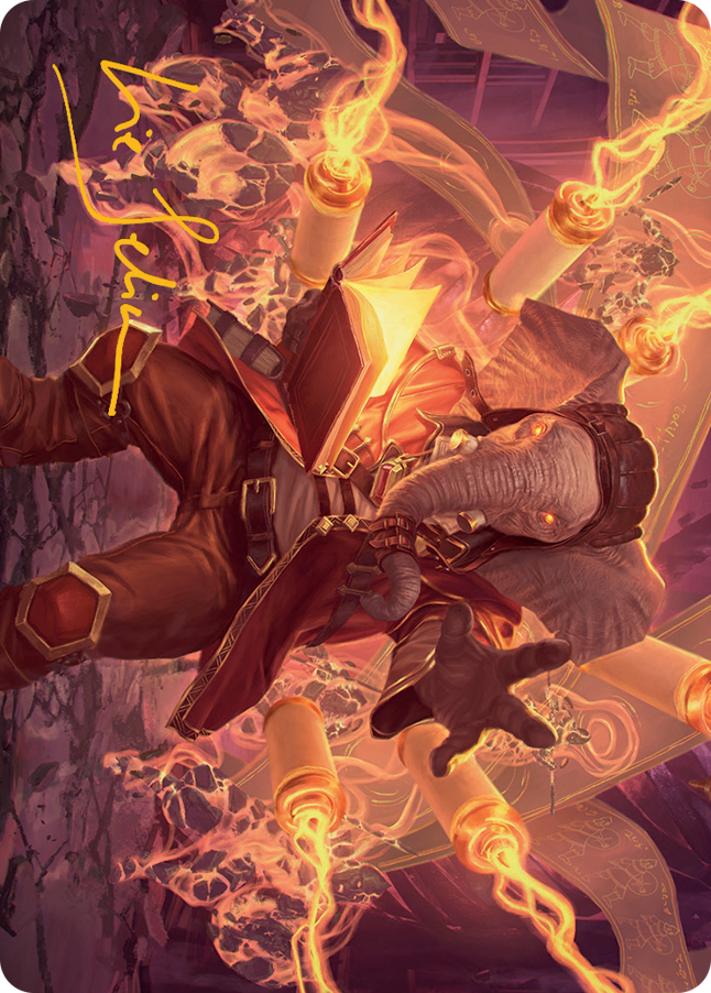 Image of Quintorius, Loremaster Art Card (52) (Gold-Stamped Signature) [March of the Machine Art Series]
