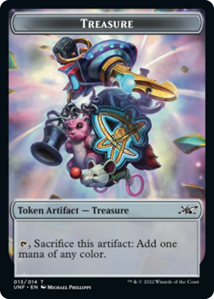 Image of Clown Robot (003) // Treasure (013) Double-Sided Token [Unfinity Tokens]