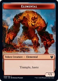 Image of Elemental // Satyr Double-Sided Token [Theros Beyond Death Tokens]