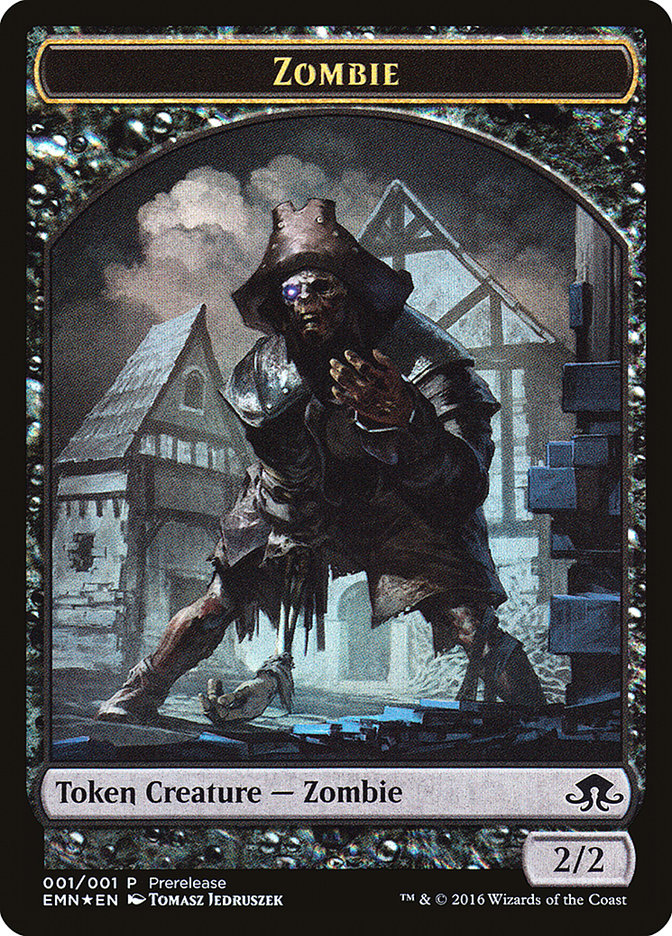 Image of Zombie // Zombie Double-Sided Token [Eldritch Moon Prerelease Promos]