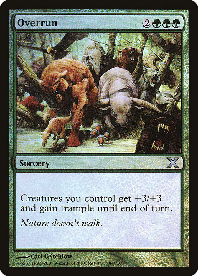 Image of Overrun (Premium Foil) [Tenth Edition]