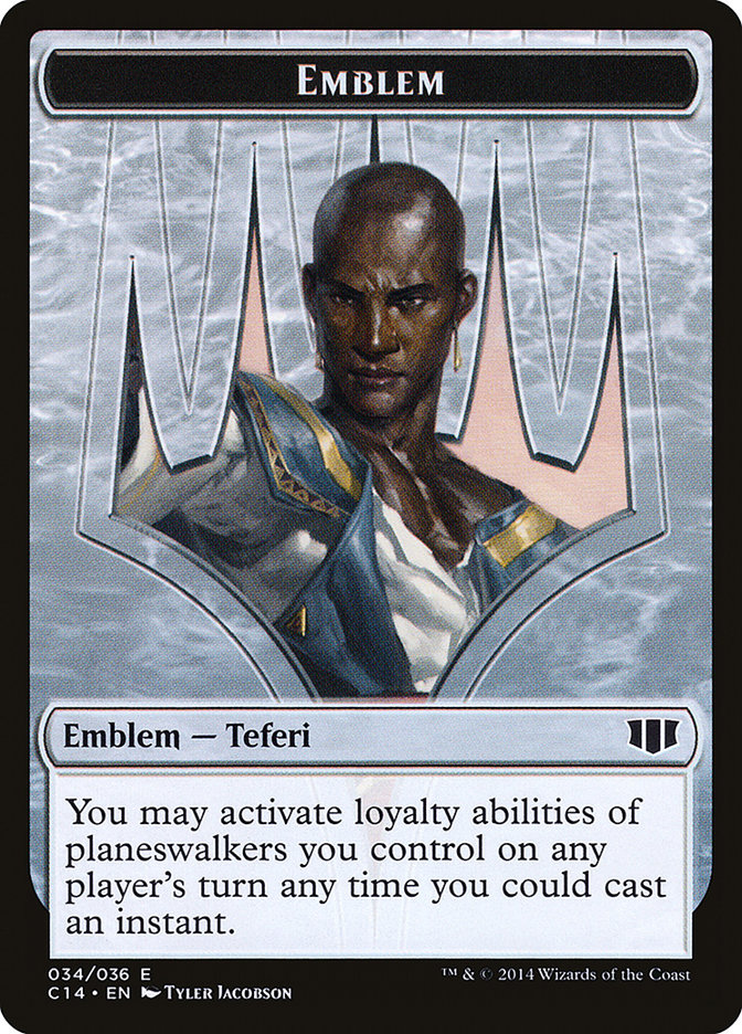 Image of Teferi, Temporal Archmage Emblem // Zombie (011/036) Double-Sided Token [Commander 2014 Tokens]