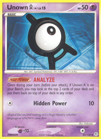 Unown A (65/130) [Diamond & Pearl: Base Set]