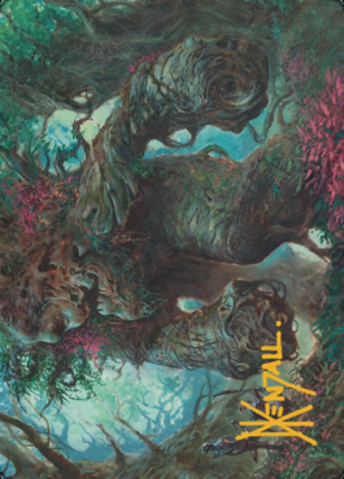 Image of Magnigoth Sentry Art Card (Gold-Stamped Signature) [Dominaria United Art Series]