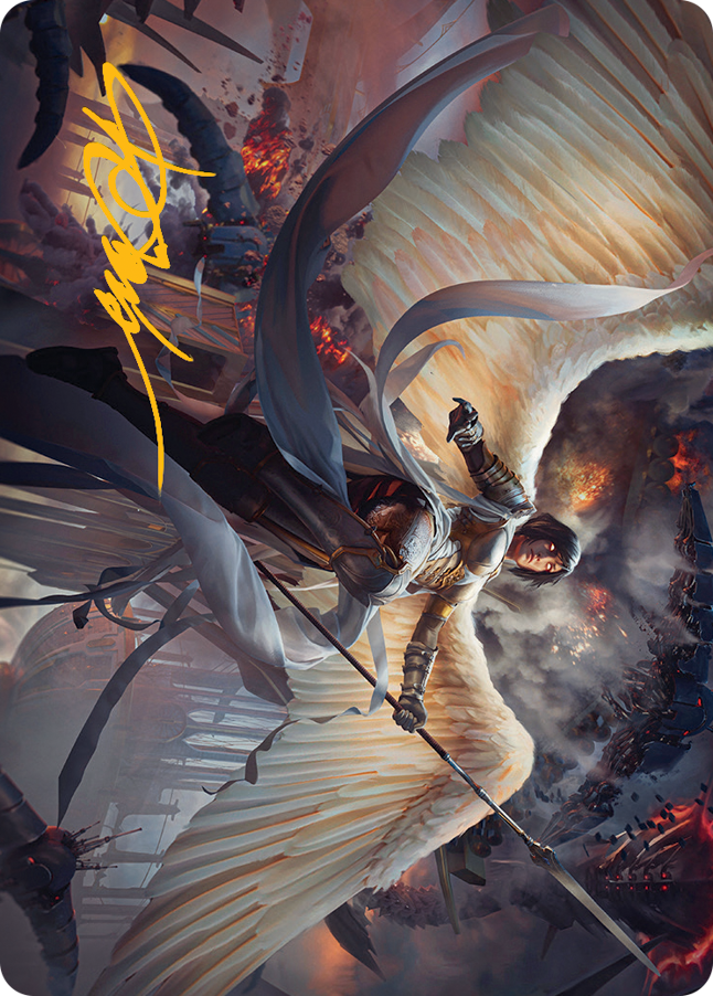 Image of Serra Faithkeeper Art Card (Gold-Stamped Signature) [March of the Machine Art Series]