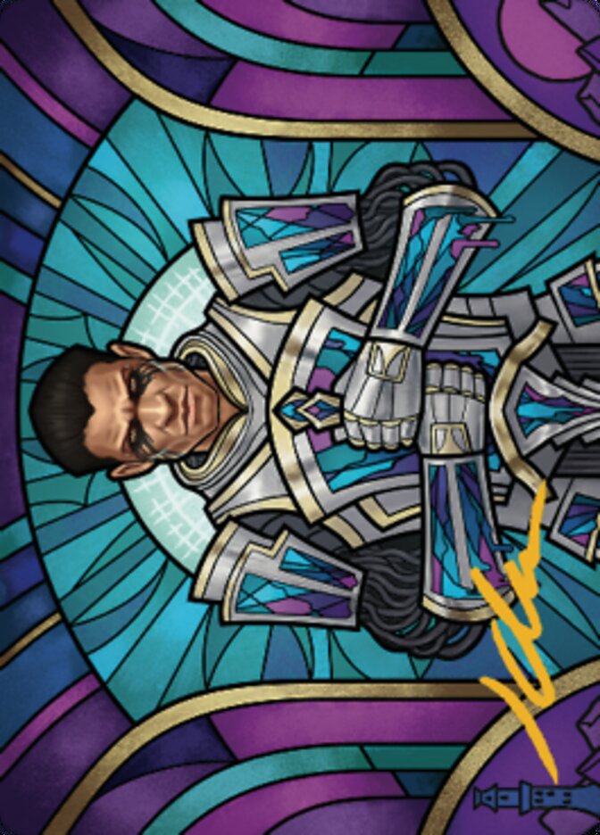 Image of Aron, Benalia's Ruin Art Card (Gold-Stamped Signature) [Dominaria United Art Series]