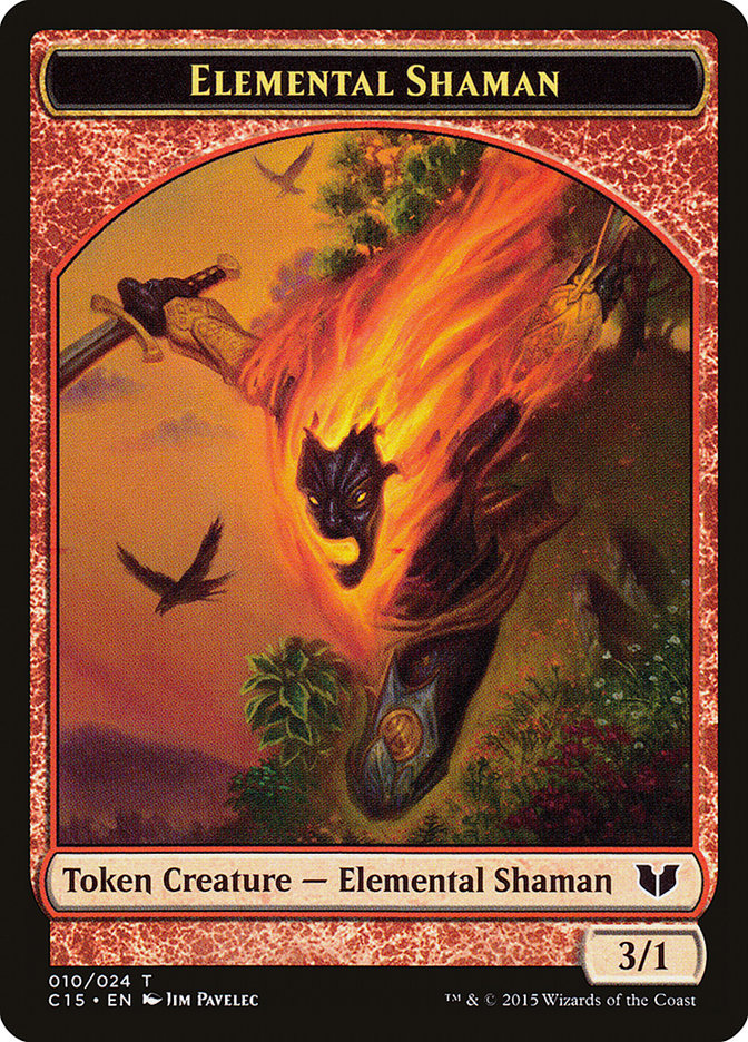 Image of Knight (004) // Elemental Shaman Double-Sided Token [Commander 2015 Tokens]