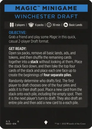 Image of Winchester Draft (Magic Minigame) [Kamigawa: Neon Dynasty Minigame]