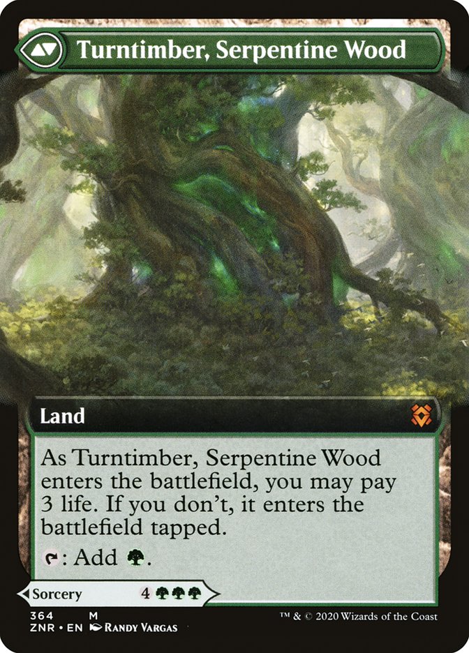 Image of Turntimber Symbiosis // Turntimber, Serpentine Wood (Extended Art) [Zendikar Rising]