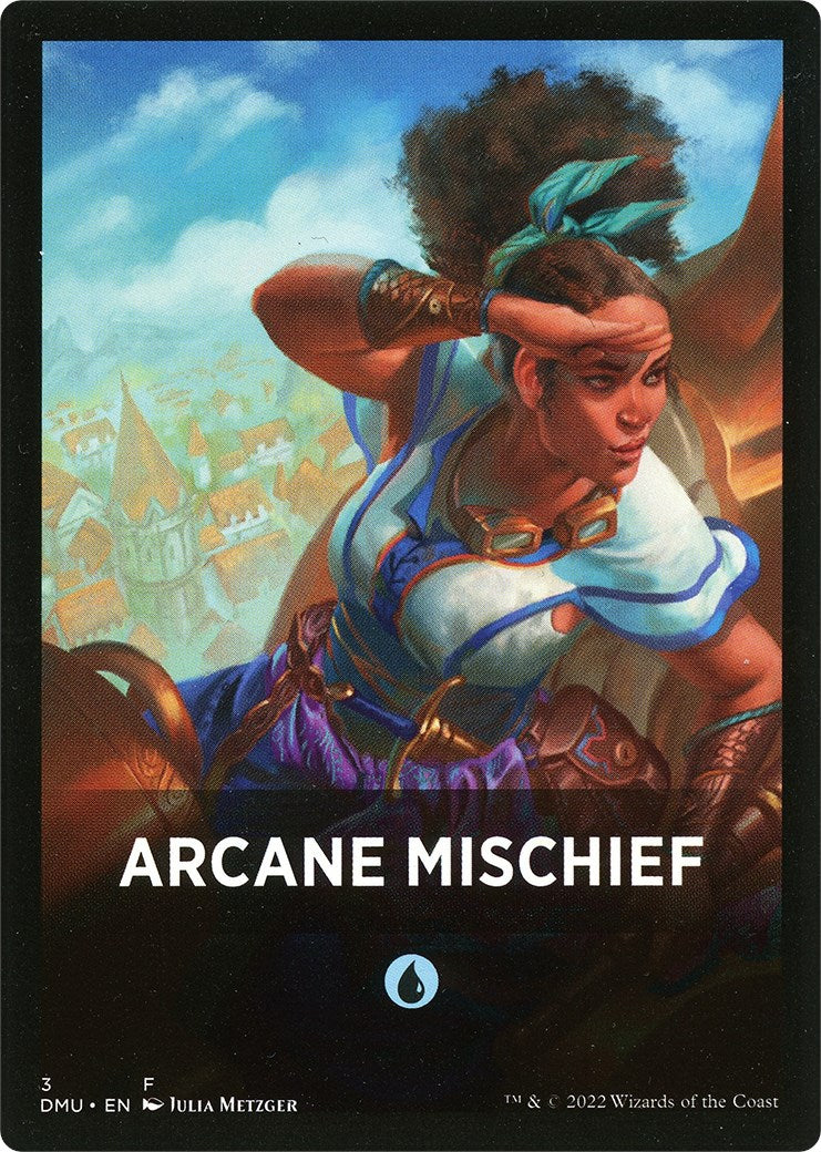 Image of Arcane Mischief Theme Card [Dominaria United Tokens]