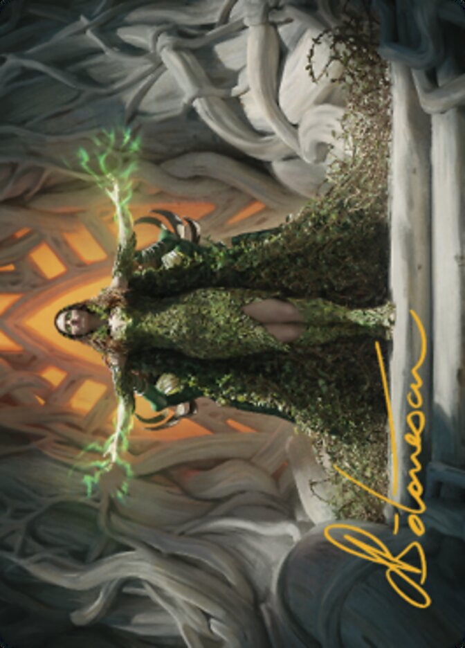 Image of Titania, Voice of Gaea Art Card (Gold-Stamped Signature) [The Brothers' War Art Series]