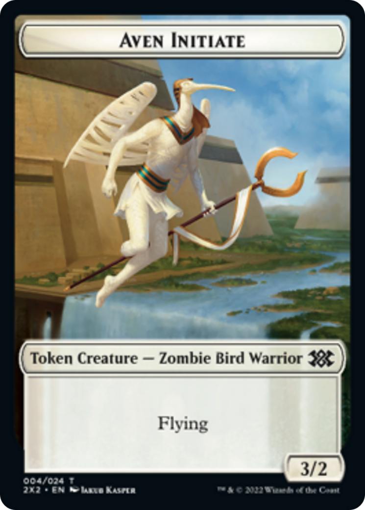 Image of Boar // Aven Initiate Double-Sided Token [Double Masters 2022 Tokens]