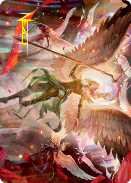 Image of Sigarda's Summons Art Card (Gold-Stamped Signature) [Innistrad: Crimson Vow Art Series]