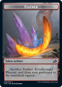 Image of Feather // Human Soldier (004) Double-Sided Token [Ikoria: Lair of Behemoths Tokens]