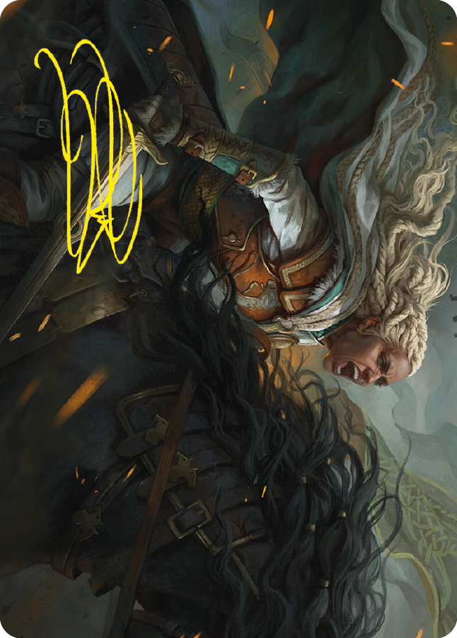Image of Eowyn, Fearless Knight Art Card (Gold-Stamped Signature) [The Lord of the Rings: Tales of Middle-earth Art Series]