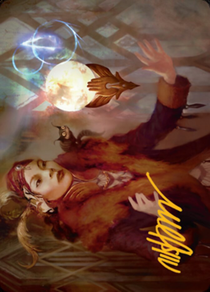 Image of Misfortune Teller Art Card (Gold-Stamped Signature) [Streets of New Capenna Art Series]