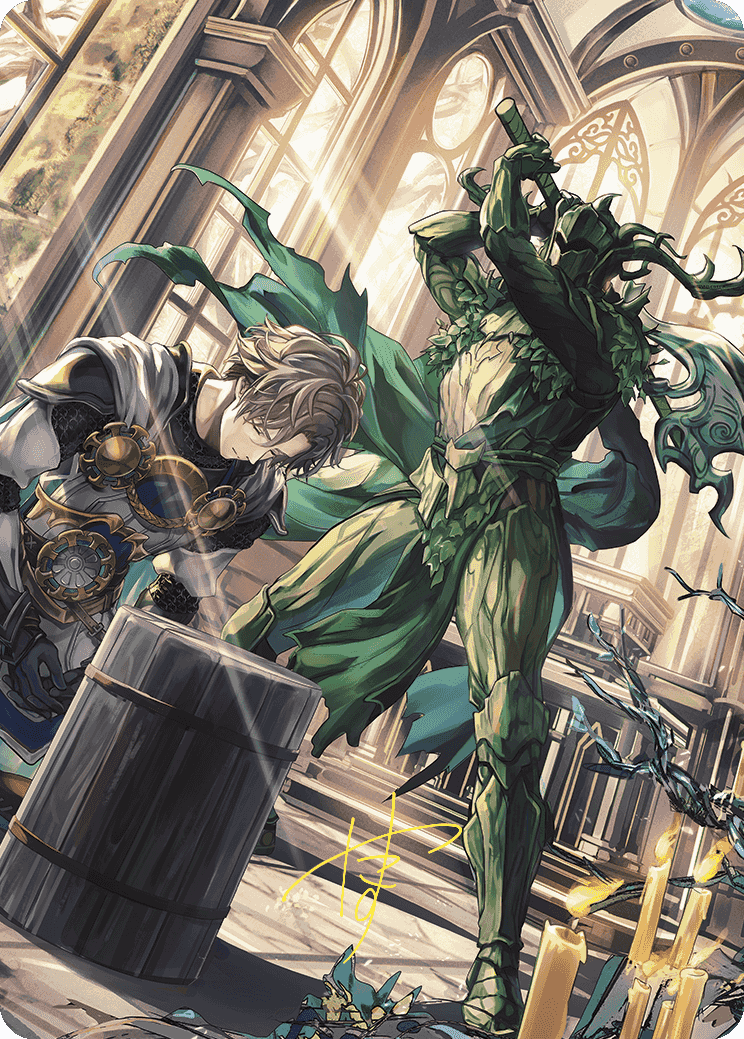 Image of Karmic Justice Anime Art Card (Gold-Stamped Signature) [Wilds of Eldraine Art Series]