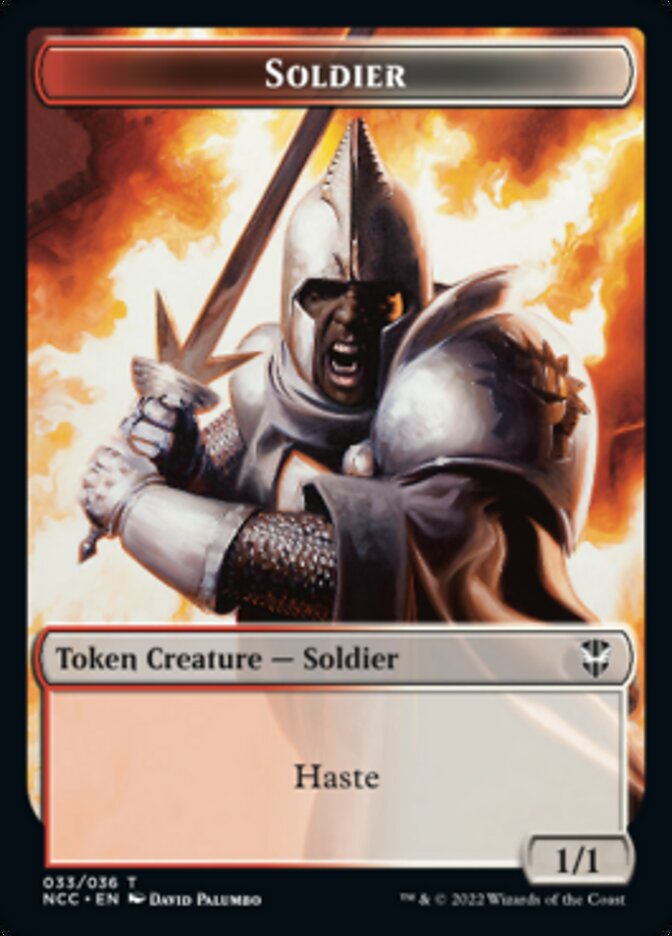Image of Soldier (33) // Devil Double-Sided Token [Streets of New Capenna Commander Tokens]