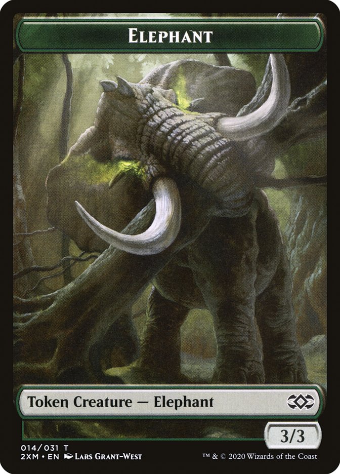 Image of Angel // Elephant Double-Sided Token [Double Masters Tokens]