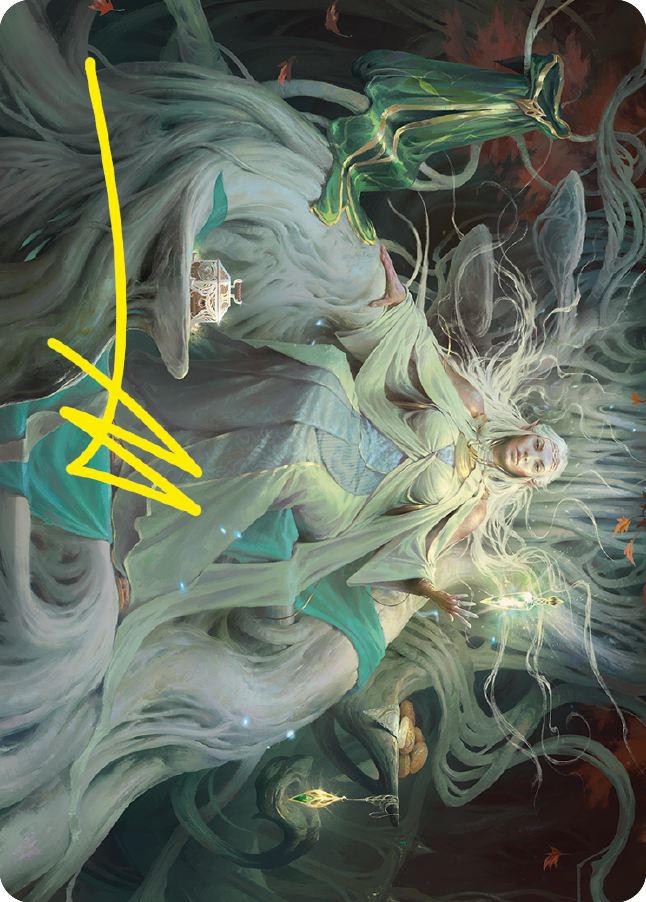 Image of Galadriel, Gift-Giver Art Card (Gold-Stamped Signature) [The Lord of the Rings: Tales of Middle-earth Art Series]