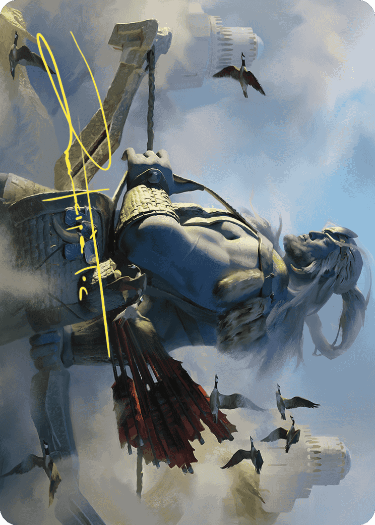 Image of Skybeast Tracker Art Card (Gold-Stamped Signature) [Wilds of Eldraine Art Series]