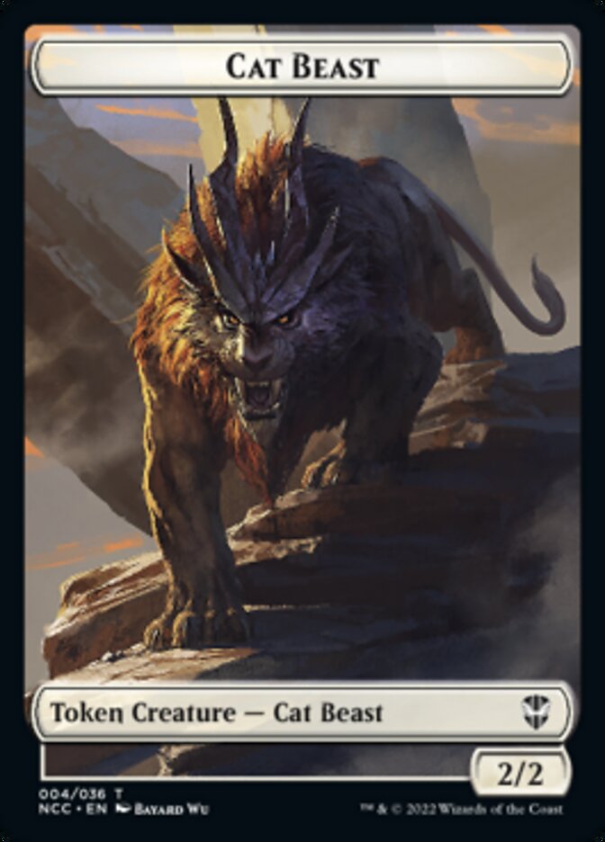 Image of Soldier (09) // Cat Beast Double-Sided Token [Streets of New Capenna Commander Tokens]