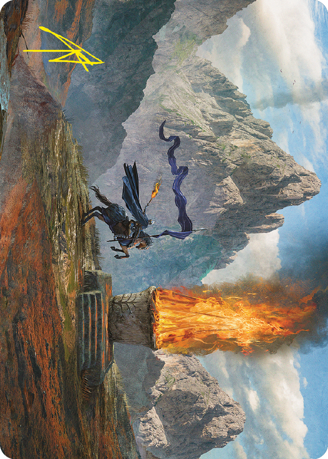 Image of Call for Aid Art Card (Gold-Stamped Signature) [The Lord of the Rings: Tales of Middle-earth Art Series]