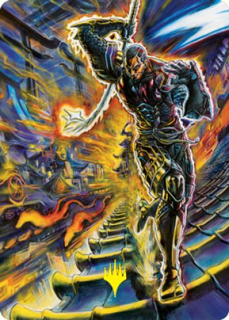 Image of Kaito Shizuki 2 Art Card (Gold-Stamped Signature) [Kamigawa: Neon Dynasty Art Series]