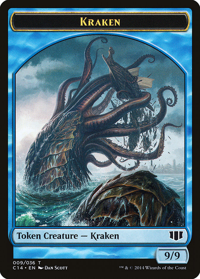 Image of Kraken // Zombie (011/036) Double-Sided Token [Commander 2014 Tokens]