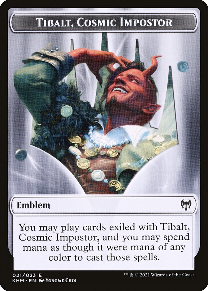 Image of Dwarf Berserker // Tibalt, Cosmic Impostor Emblem Double-Sided Token [Kaldheim Tokens]