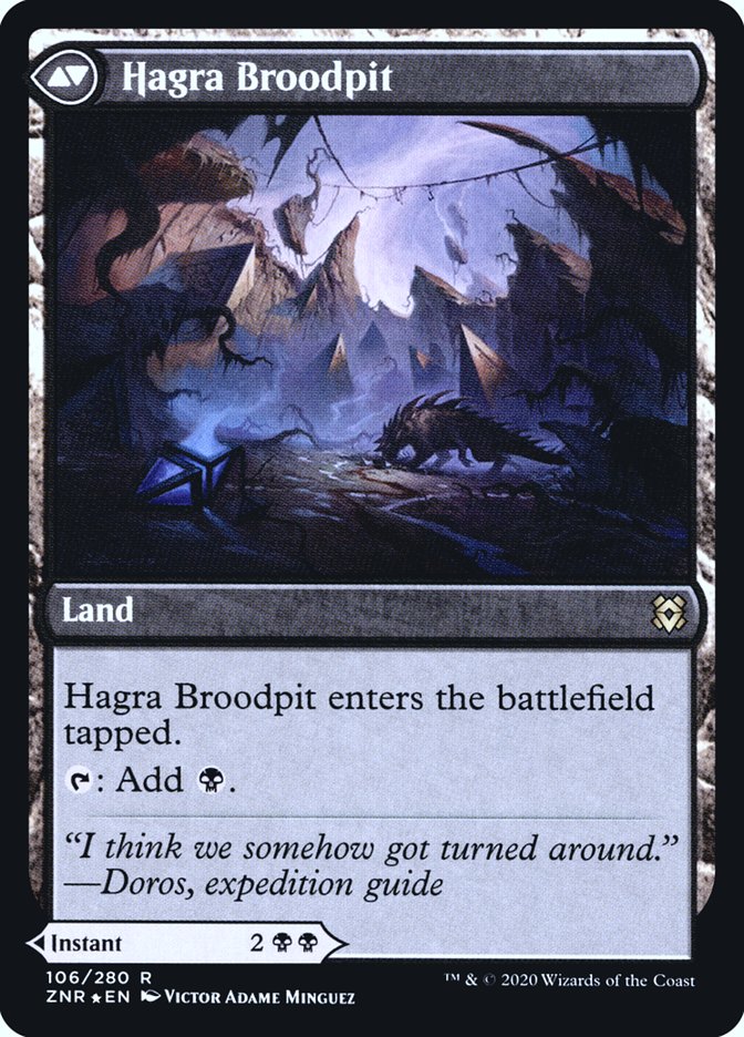 Image of Hagra Mauling // Hagra Broodpit [Zendikar Rising Prerelease Promos]