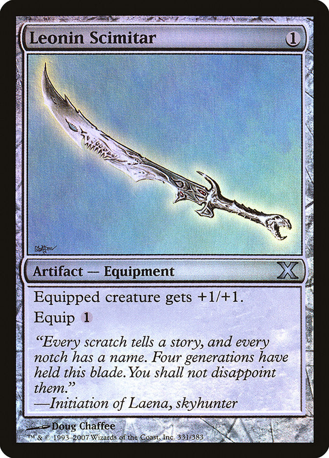 Image of Leonin Scimitar (Premium Foil) [Tenth Edition]