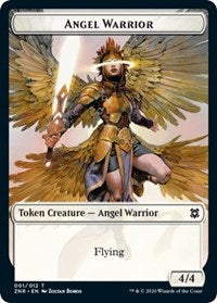 Image of Angel Warrior // Plant Double-Sided Token [Zendikar Rising Tokens]