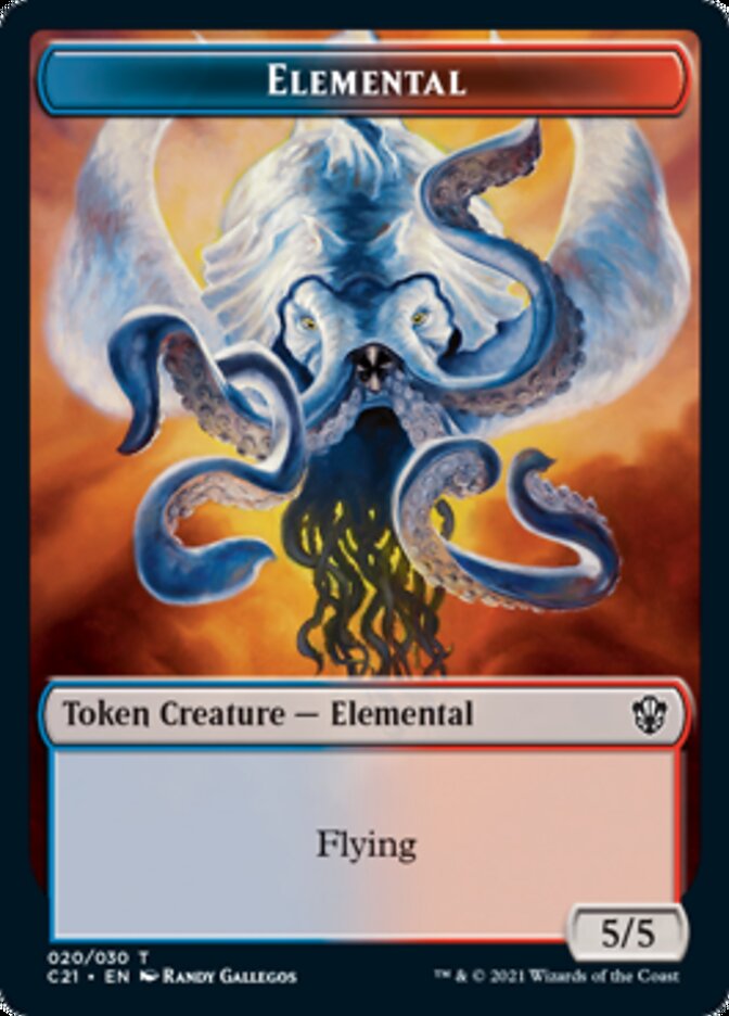 Image of Elemental (020) // Copy Double-Sided Token [Commander 2021 Tokens]