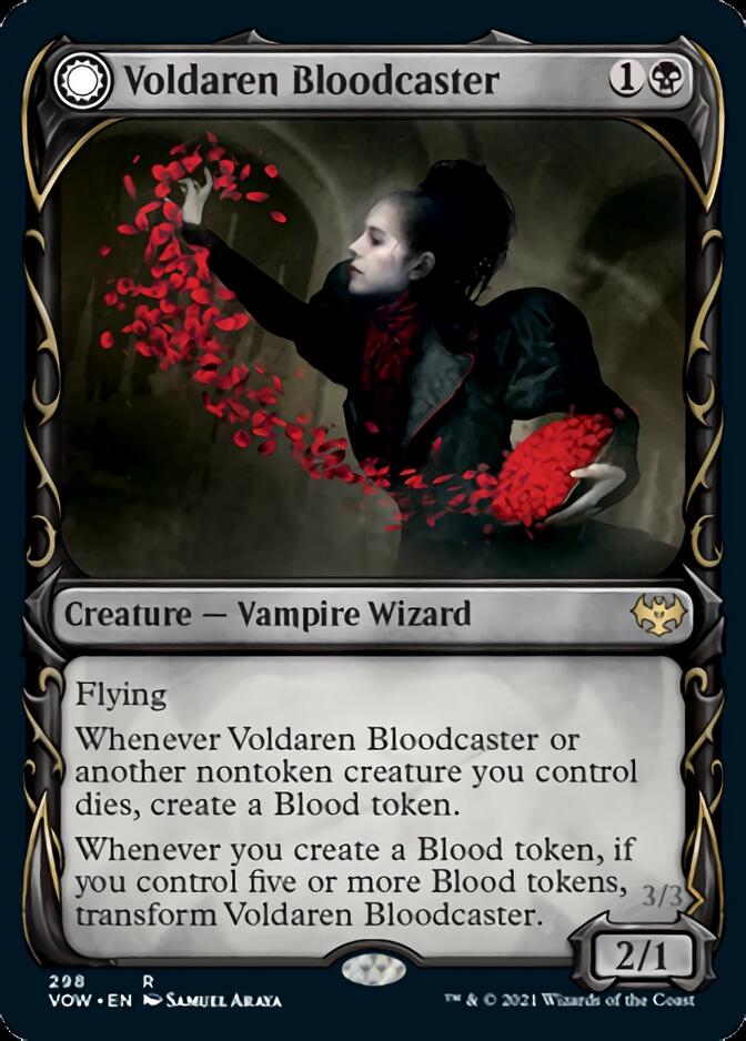 Image of Voldaren Bloodcaster // Bloodbat Summoner (Showcase Fang Frame) [Innistrad: Crimson Vow]