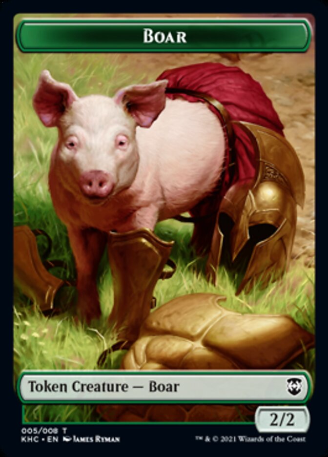 Image of Boar Token [Kaldheim Commander Tokens]