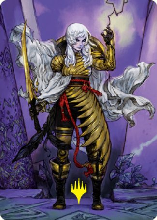 Image of The Wandering Emperor 1 Art Card (Gold-Stamped Signature) [Kamigawa: Neon Dynasty Art Series]