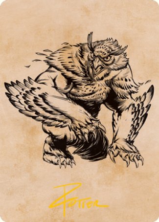 Image of Owlbear (Showcase) Art Card (Gold-Stamped Signature) [Dungeons & Dragons: Adventures in the Forgotten Realms Art Series]