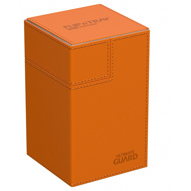 Image of Orange Ultimate Guard Xenoskin Flip'n'Tray 100+ Deckbox