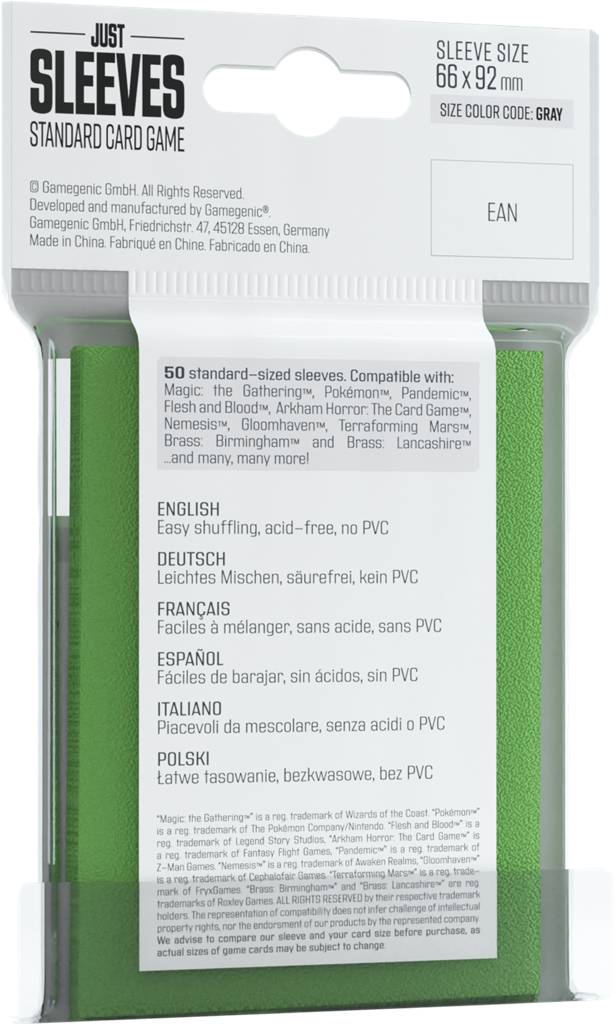 Image of Just Sleeves: Standard Size (Green)