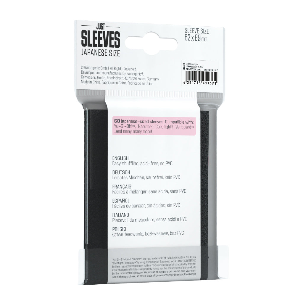 Image of Just Sleeves: Japanese Size (Black)