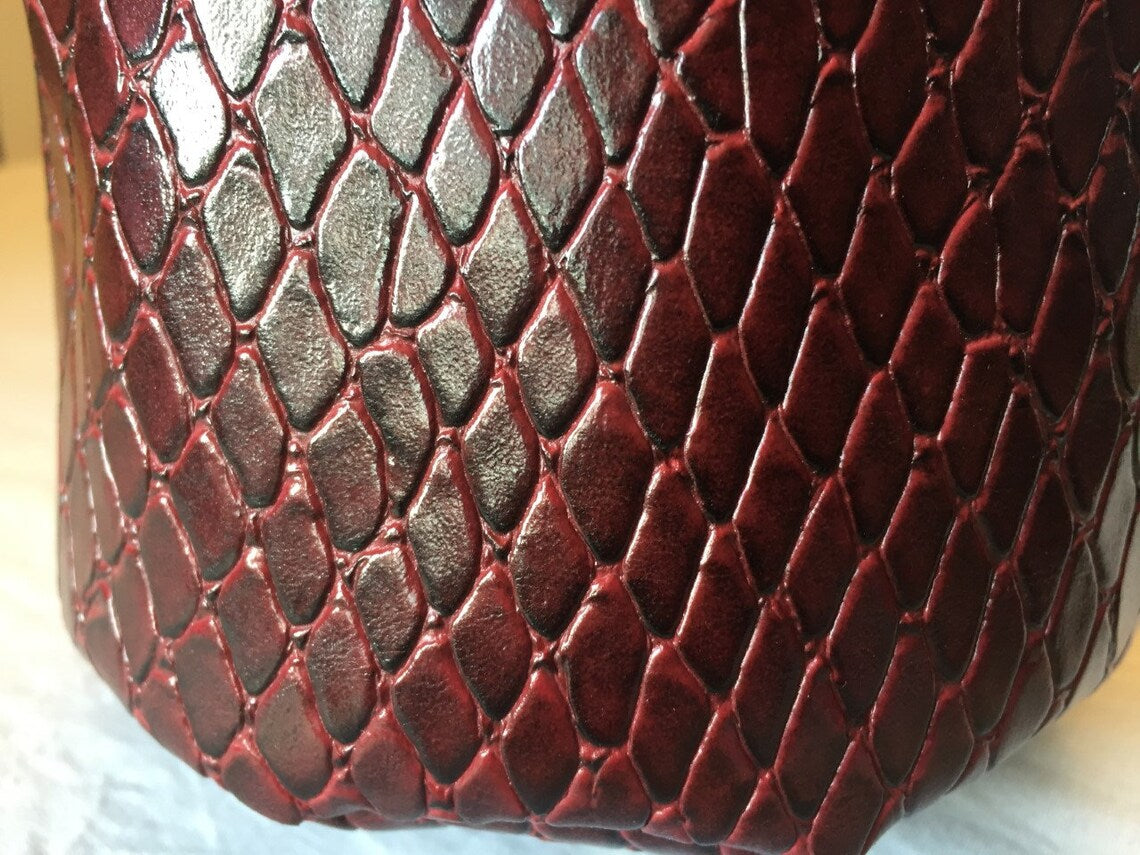 Image of Red Dragonhide Dice Bag (Medium)