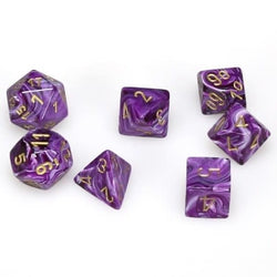 Chessex Vortex - Purple/Gold - 7 Dice Set