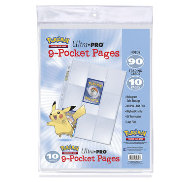 Pokemon 9 Pocket Binder Pages: 10 Pages