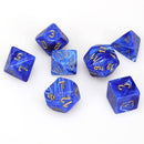 Chessex Vortex - Blue/Gold - 7 Dice Set