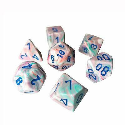 Image of Chessex Festive - Pop Art/blue - 7 Die Set