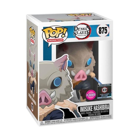 Image of Inosuke Hashibira #875 Flocked (Chalice Collectibles Exclusive) (Pop! Animation Demon Slayer)
