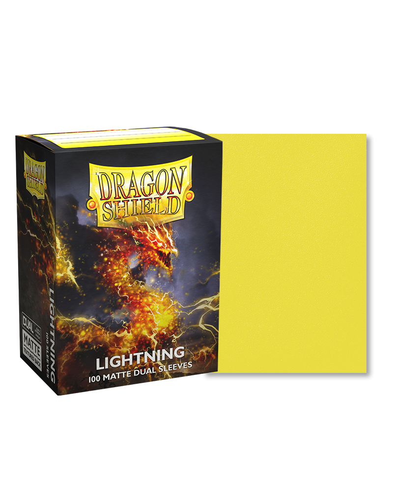 Image of Lightning Matte Dual Sleeves Dragon Shield (STANDARD)