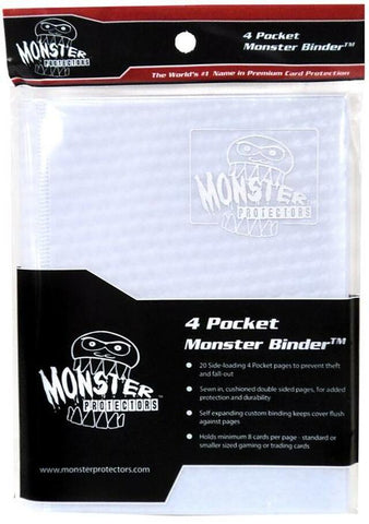White Holofoil Portfolio - Monster 4 Pocket Portfolio